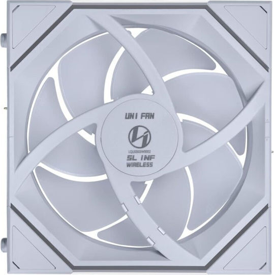 Lian Li Uni Fan Sl-inf Reverse Blade Case Fan 120mm (2300rpm) with ARGB Lighting and 4-Pin PWM / 3-Pin Connection 3pcs White
