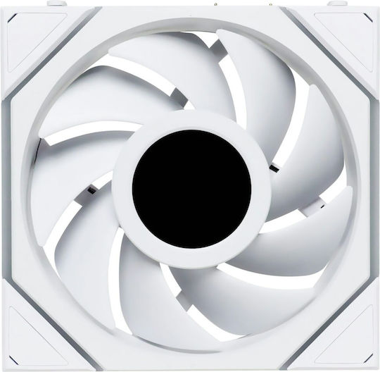 Lian Li UNI Fan TL-LCD Kabelloser Gehäuselüfter 120mm (1900rpm / 54,3cfm) mit ARGB Beleuchtung 3 Stück Weiß