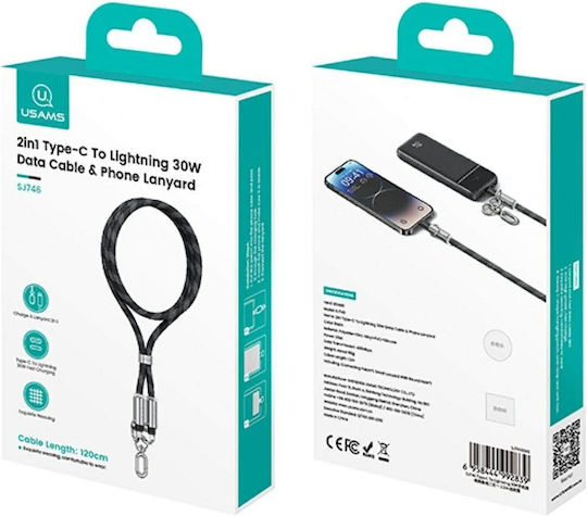 Usams USB-C zu Lightning Kabel 30W Rosa 1.2m