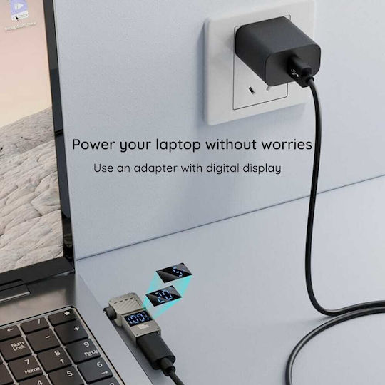 Techsuit Konverter USB-C / DC männlich zu DC weiblich Gray 1Stück
