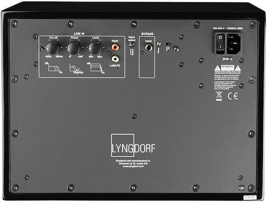 Lyngdorf BW-3 Αυτοενισχυόμενο Subwoofer με Ηχείο 8" 400W Μαύρο Γυαλιστερό