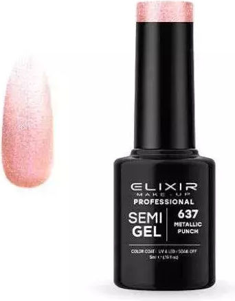 Elixir Semi Gel Ημιμόνιμο Βερνίκι Νυχιών 637 Metallic Punch 5ml