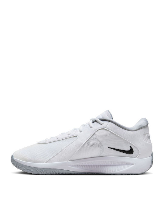 Giannis Freak 6 Niedrig Basketballschuhe White / Wolf Grey / Black