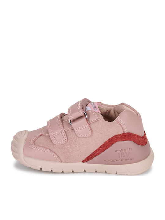 Kinder Sneakers Hoch Anatomisch mit Klettverschluss Rosa