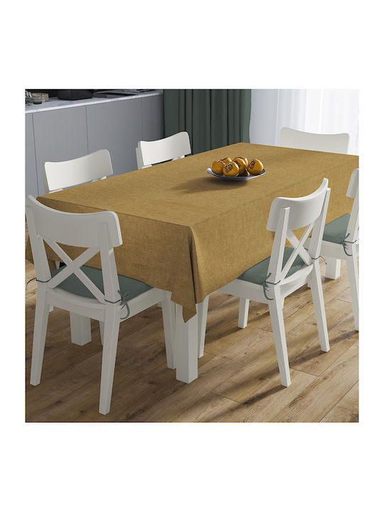 Dimcol Tablecloth Stain Resistant Panama Mustard 140x180cm