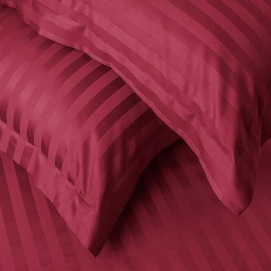 Kotonia Home Σετ Μαξιλαροθήκες με Φάσα Red 50x70εκ.