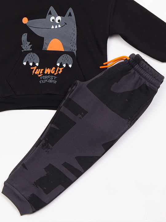 Kids Sweatpants Set Black 2pcs