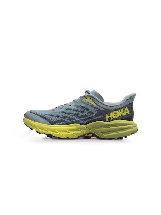 Sky Run Speedgoat 5 Sport Shoes Trail Running Stone Blue / Dark Citron
