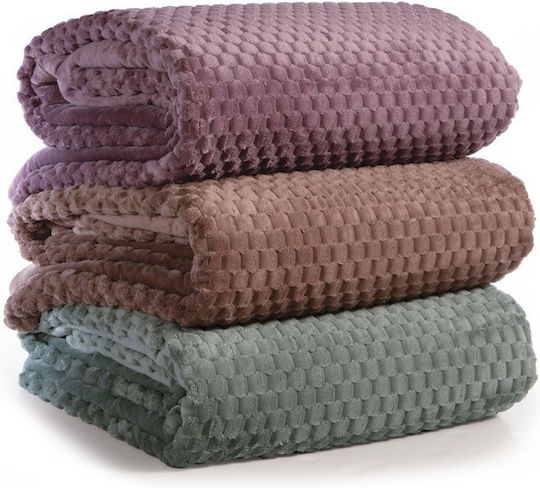 Nef-Nef Homeware Husă de pătură Super Dublu 220x240cm Lernia Mocha 740 g/mp²Gsm