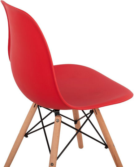 Twist PP Stühle Küche Red 1Stück 46.5x53x82cm