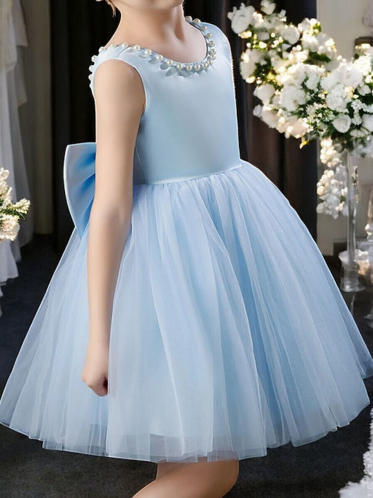 Kinderkleid Ärmellos Light Blue
