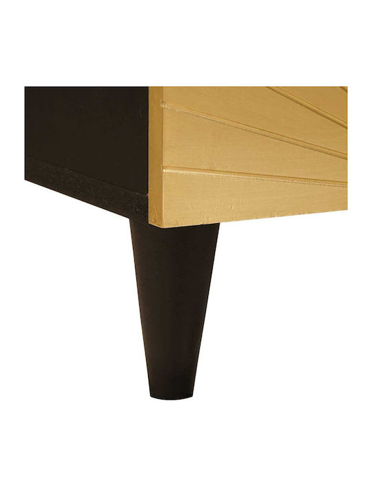 Noptiere din Lemn Masiv Negre 2buc 40x33.5x46cm