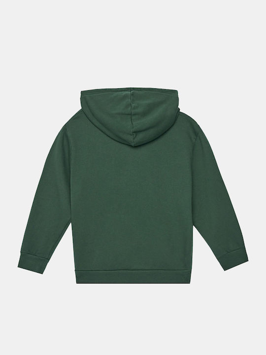 Kids Sweatshirt with Hood and Pockets Green