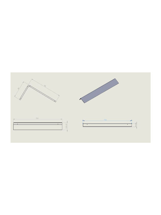 Verdi Grey Bathroom Shelf