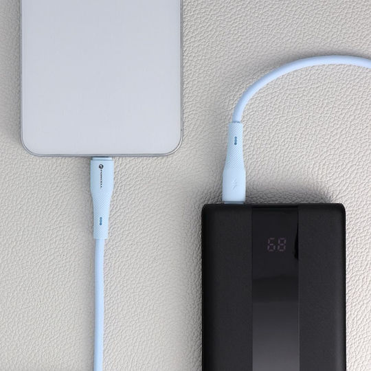 Forcell F-energy USB 2.0 Cable USB-C male - USB-C 100W Blue 1m