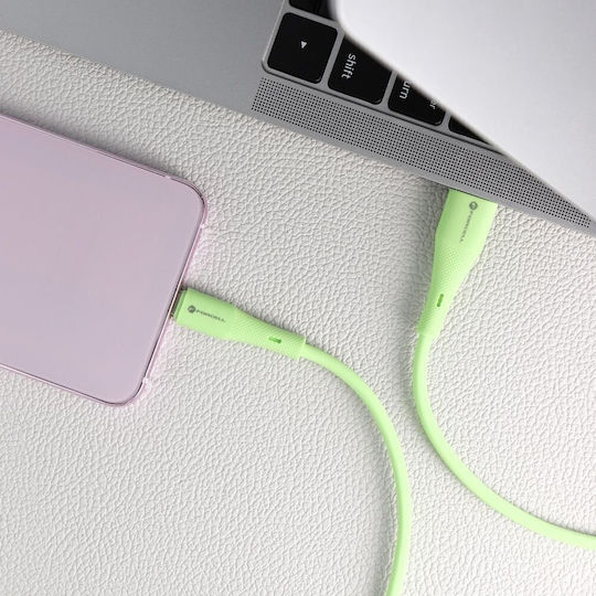 Forcell F-energy USB 2.0 Kabel USB-C männlich - USB-A 66W Grün 1m