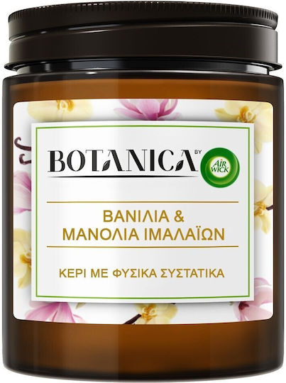 Airwick Lumânare Aromatică Botanica la Borcan cu Miros de Vanilie și Magnolia din Himalaya 205g
