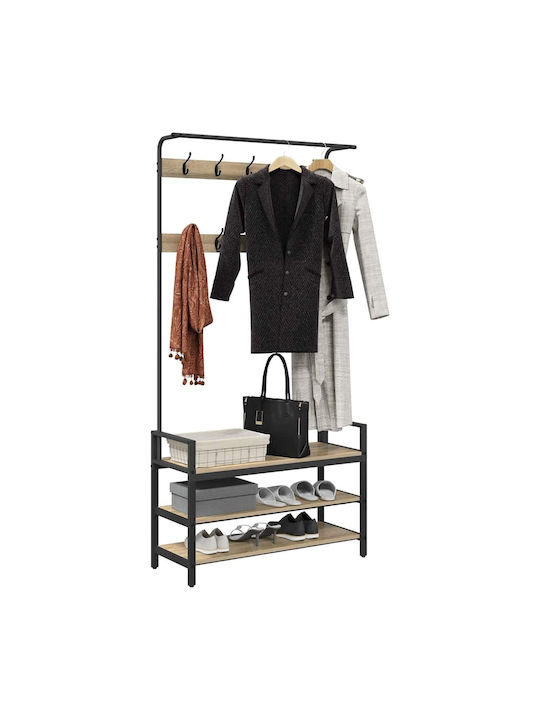 Eingangsmöbel mit Garderobe Sonoma Oak 95x34x184cm