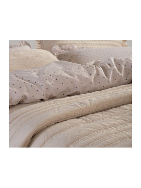 Nef-Nef Homeware Sirion Tagesdecke Übergröße aus Polyester Ecru 240x230cm