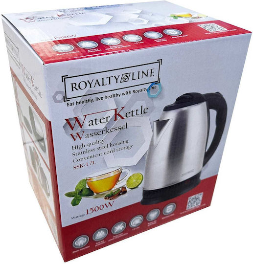 Royalty Line RL-SSK-SIL Kettle 1.7lt 1500W Silver