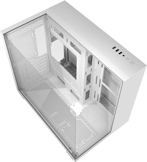 TH285M Gaming Midi Tower Computer Case with Side Window White
