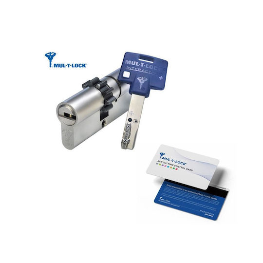 Mul-T-Lock Κύλινδρος Κλειδαριάς Ασφαλείας 43mm με 5 Κλειδιά