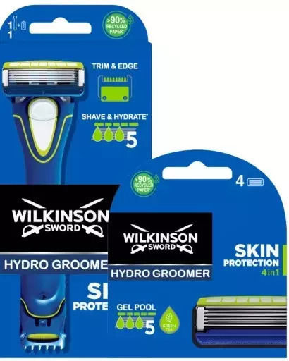 Wilkinson Hydro5 Groomer 4 In 1 Trimmer Razor Set + 5 Refills