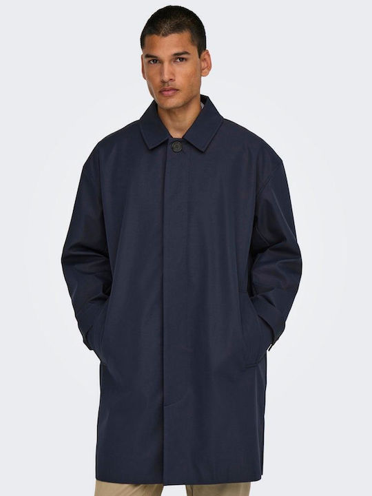 Men's Trenchcoat Navy Blue