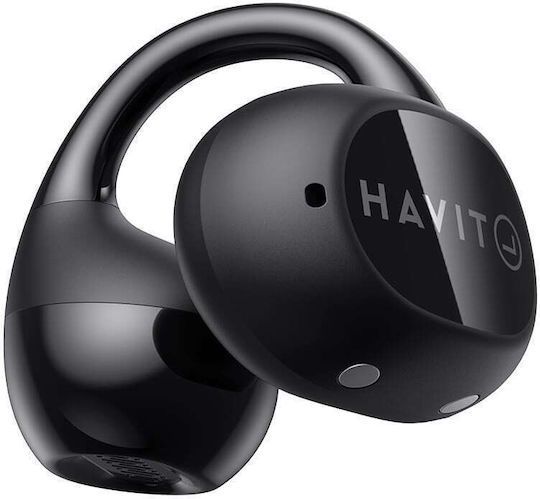 Havit OWS916 Lite Open Ear Bluetooth Handsfree Căști cu Rezistență la Transpirație și Carcasă de Încărcare Negru