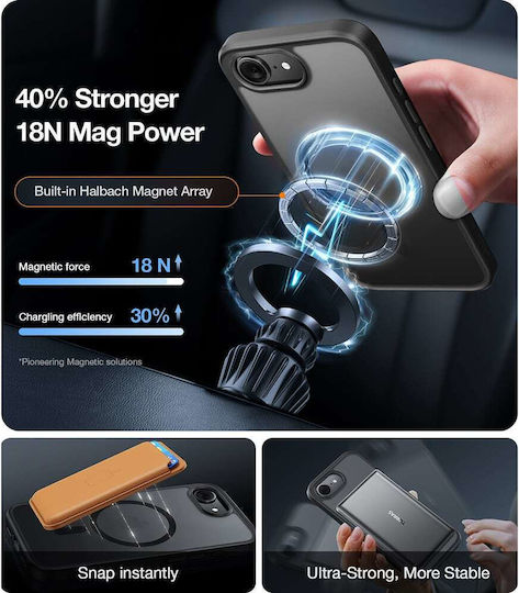 Torras Guardian Magnetic Umschlag Rückseite Silikon Orange (iPhone 17 Pro Max)