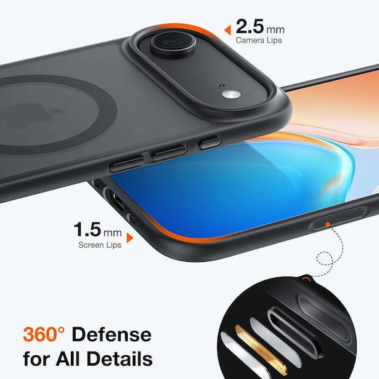 Torras Guardian Magnetic Back Cover Silicone Black (iPhone Air)