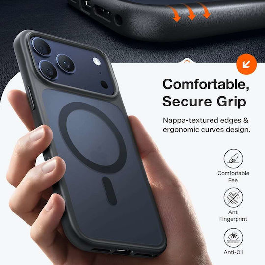 Torras Guardian Magnetic Back Cover Silicon Negru (iPhone 17 Pro)