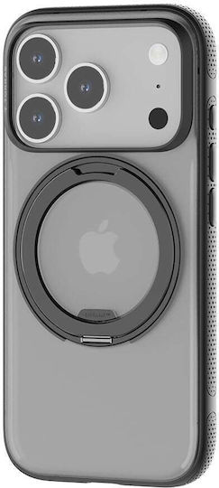 Torras Ostand R Umschlag Rückseite Silikon Schwarz (iPhone 17 Pro Max)