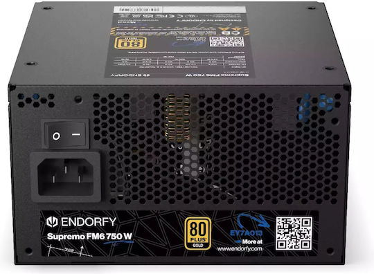Endorfy Supremo FM6 750W Black Computer Power Supply Full Modular 80 Plus Gold
