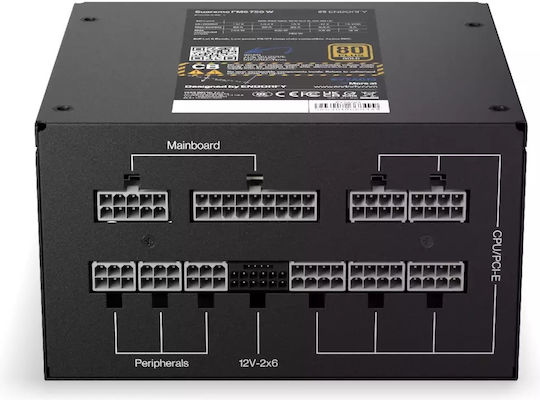 Endorfy Supremo FM6 750W Black Computer Power Supply Full Modular 80 Plus Gold