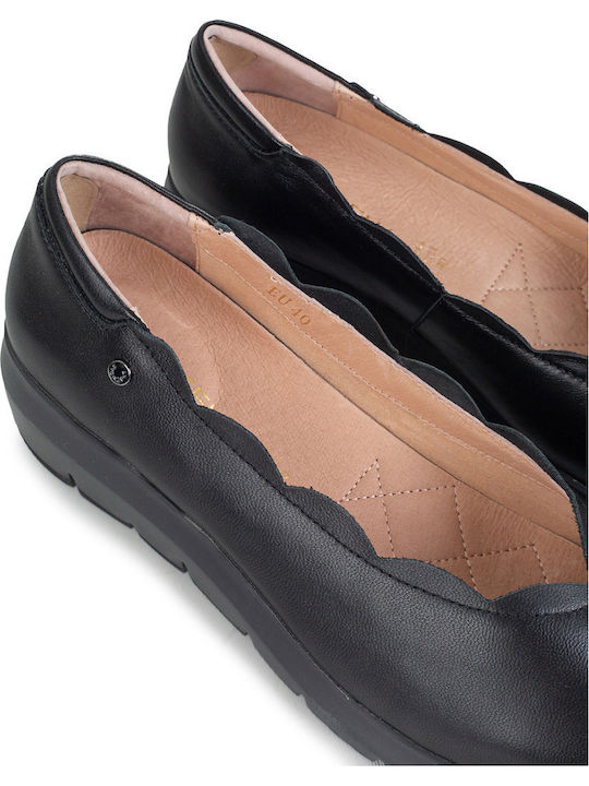Δερμάτινα Γυναικεία Loafers σε Μαύρο Χρώμα