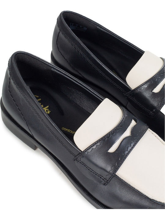 Edge Penny Δερμάτινα Γυναικεία Loafers σε Μαύρο Χρώμα