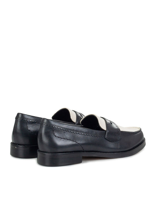 Edge Penny Δερμάτινα Γυναικεία Loafers σε Μαύρο Χρώμα