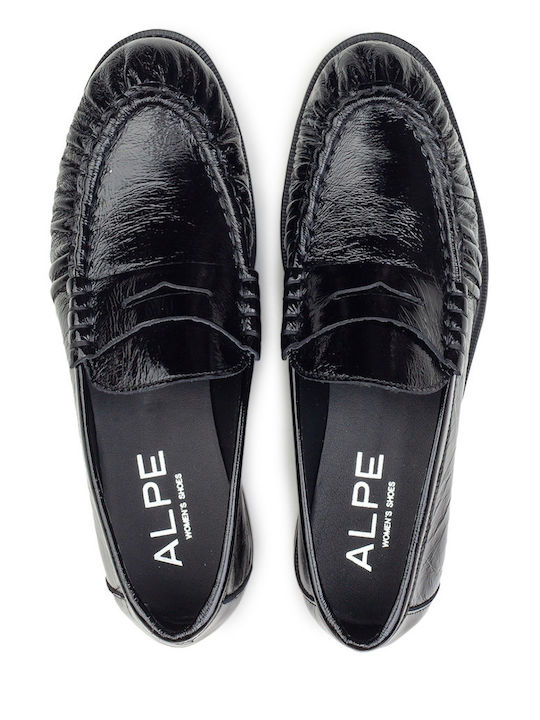 Δερμάτινα Γυναικεία Loafers σε Μαύρο Χρώμα