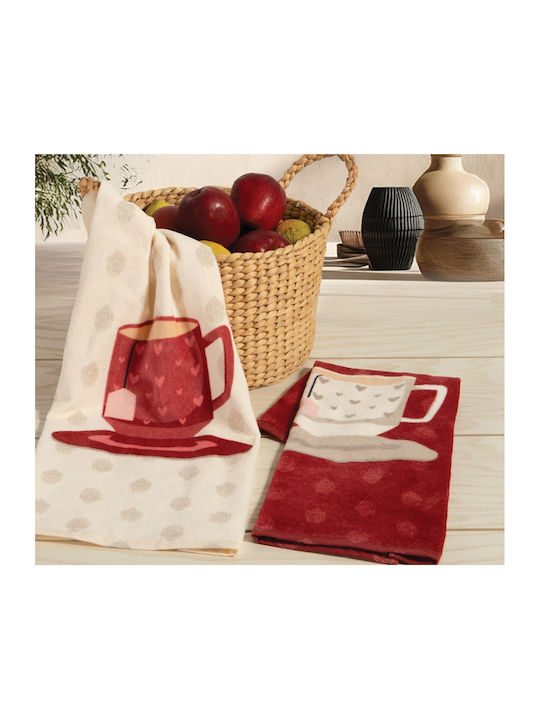 Nef-Nef Homeware Cup Of Tea Geschirrtuch in Ecru Farbe 40x60cm