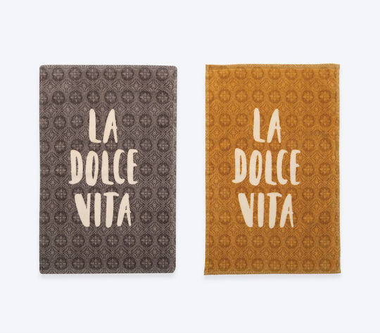 Nef-Nef Homeware La Dolce Vita Prosop de ceai în Culoarea Gri 40x60cm Nef-Nef Homeware La Dolce Vita Prosop de ceai în Culoarea Gri 40x60cm