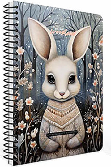Uni Pap Spiral Notebook Ruled B5 3 Subjects 1pcs (Μiscellaneous Designs)
