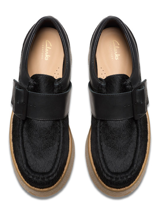 Linoso Monk Women's Moccasins in Black Color