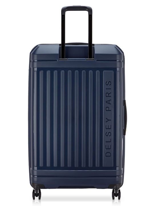 Delsey Lutece SE Valiză Mare De Călătorie Dură Albastru Marin Cu 4 Roți Înălțime 81 Cm