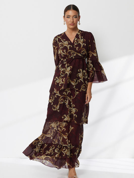 Rochie Maxi pentru Nuntă / Botez Burgundy
