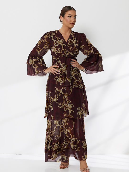 Rochie Maxi pentru Nuntă / Botez Burgundy