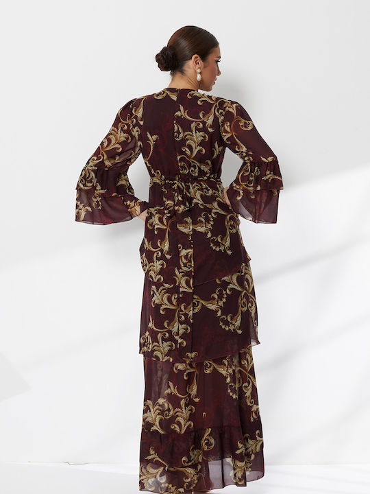 Rochie Maxi pentru Nuntă / Botez Burgundy