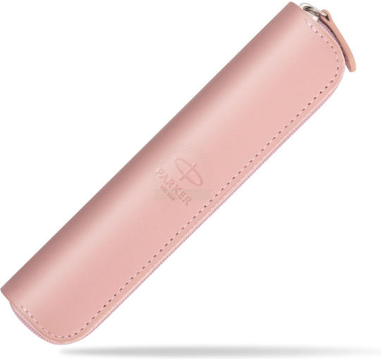 Parker Leather Pen Holder Suitable for 1 Pen Pink