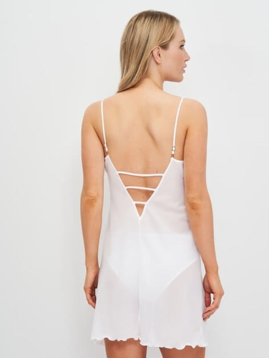 Leilieve Sommer Damen Nachthemd White