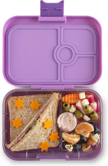 Yumbox Παιδικό Δοχείο Φαγητού Μονόκεροι από Σιλικόνη Μωβ